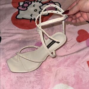 Nine West Beige Strappy Heels